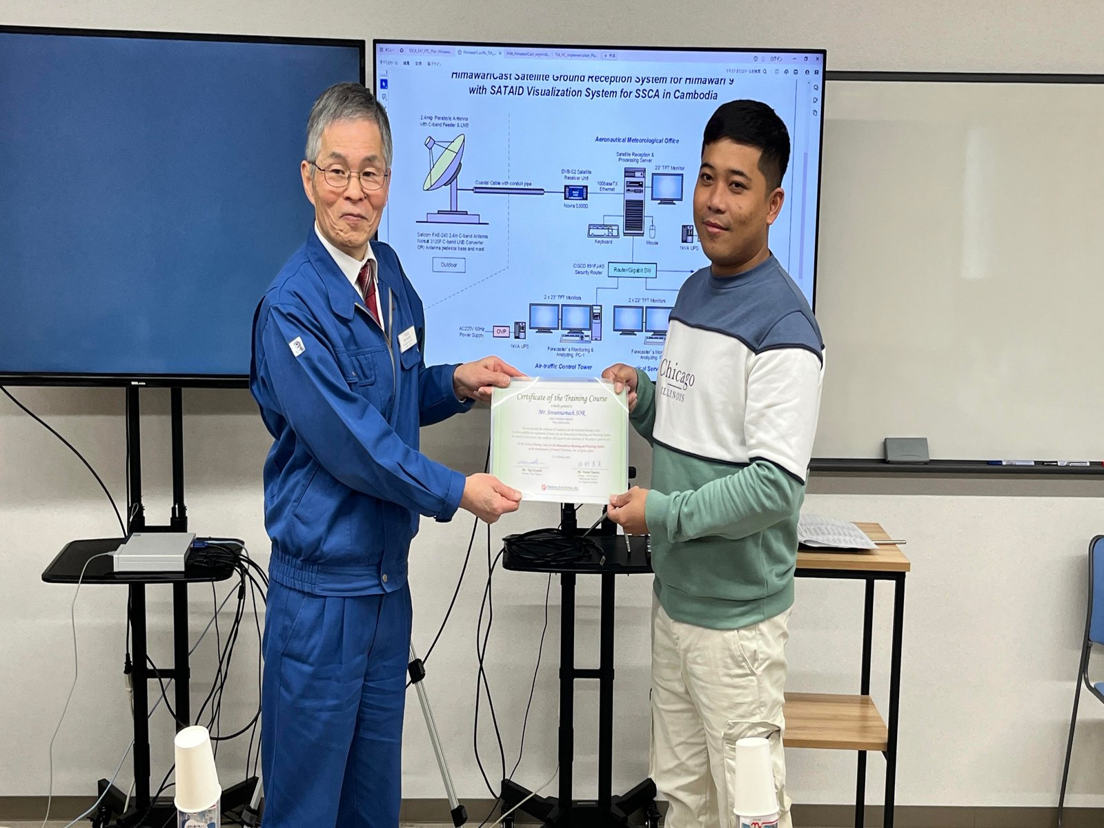 សកម្មភាពចុះសិក្សា និងធ្វើ FAT ស្តីពីឧបករណ៍ HimawariCast Satellite ដោយផ្ទាល់នៅក្រុមហ៊ុនផលិត Oriental Electronics, Inc. Image 245